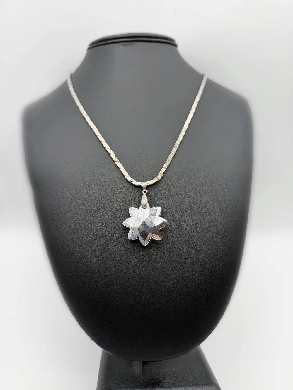 925 sterling silver 18k gold plated Crystal Star Pendant Charm & Triangle link